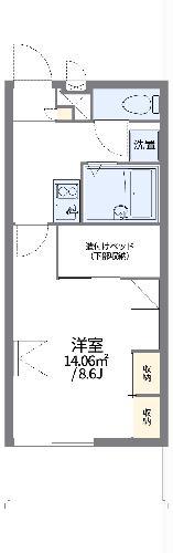 レオパレスリバーサイド藤(1K/3階)の間取り写真