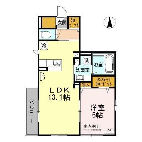 ハーモニーブランツ(1LDK/3階)の間取り写真