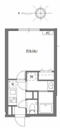 セレヌコート池袋本町(1K/2階)の間取り写真