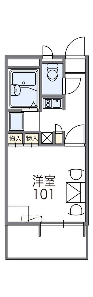 レオパレスソフィア(1K/2階)の間取り写真