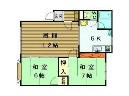 TOWNファミリー(2LDK/2階)の間取り写真