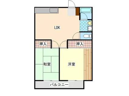 アーバンフラット(2LDK/1階)の間取り写真