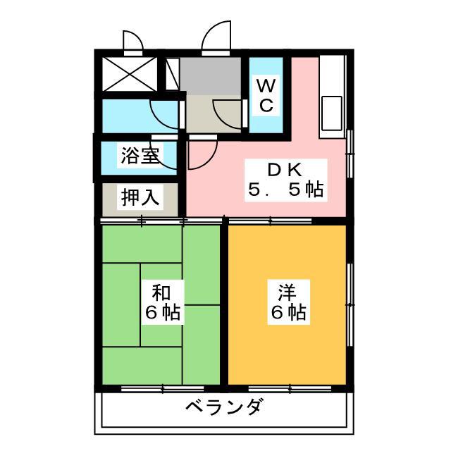 ひばりロイヤルマンション(2DK/3階)の間取り写真