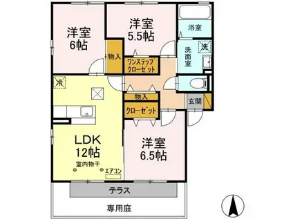 クリスタル エトワール(3LDK/1階)の間取り写真