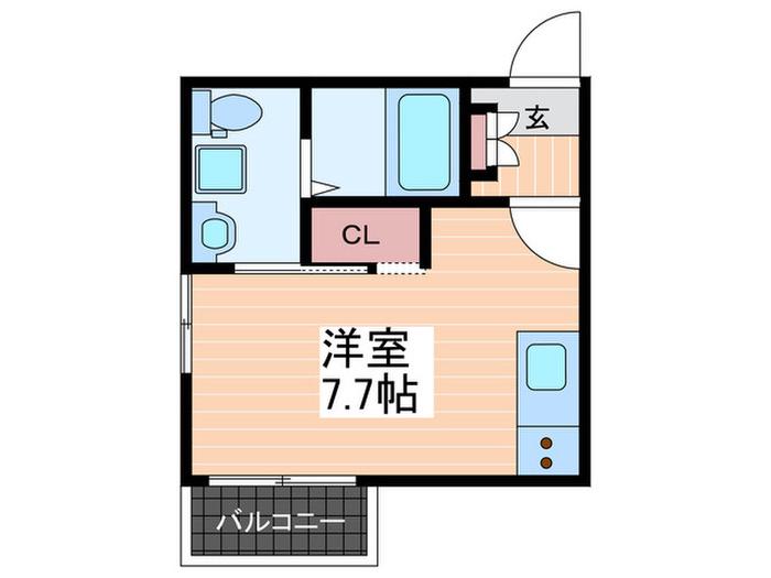 PREGO城内(ワンルーム/3階)の間取り写真