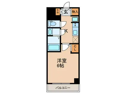 レジュールアッシュ神戸ハーバーランド(1K/7階)の間取り写真