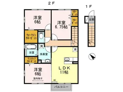 コパン エイト(3LDK/2階)の間取り写真