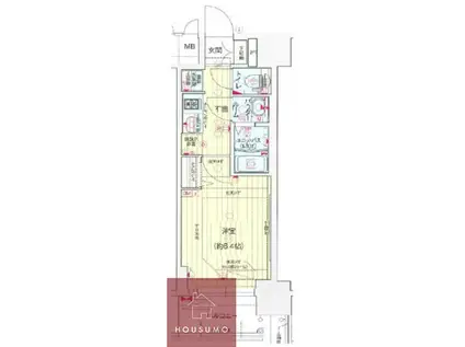 プレサンス新大阪ジェイズ(1K/10階)の間取り写真