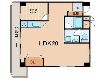 菊谷ハイツ(1LDK/2階)の間取り写真