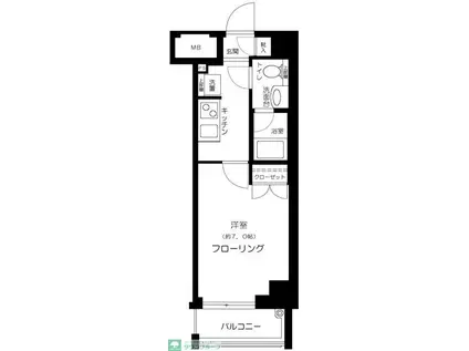 VALORE QUALITA KIYOSUMI-SHIRAKAWA(1K/7階)の間取り写真