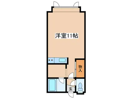 グレースコート(ワンルーム/2階)の間取り写真