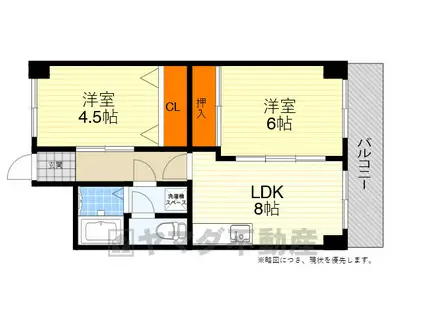 コアロード桃山台(2LDK/1階)の間取り写真