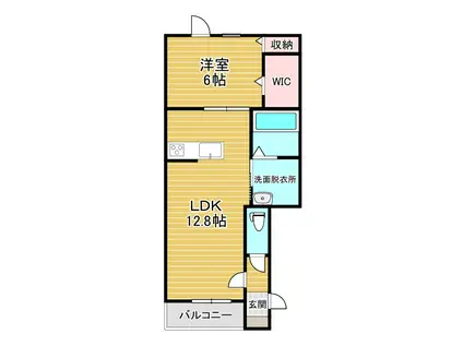 MOCA(1LDK/2階)の間取り写真