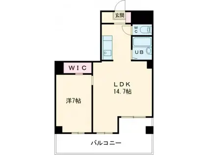 アプリーレ京町(1LDK/4階)の間取り写真