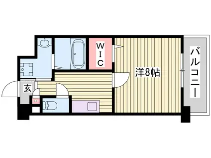 ツルトスコII番館(1K/1階)の間取り写真