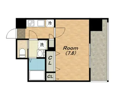 ミラージュパレス難波東レジデンス(1K/7階)の間取り写真