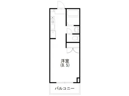 クリエイトダイアナI(ワンルーム/3階)の間取り写真