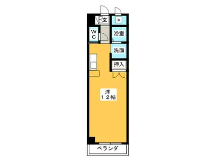 M・O・S BLD(ワンルーム/3階)の間取り写真