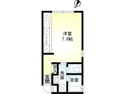 リシェス橋本(ワンルーム/1階)の間取り写真