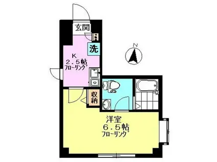 プリマヴェーラ(1K/2階)の間取り写真