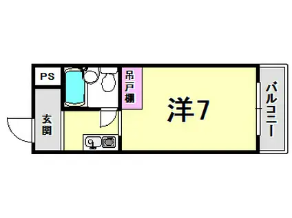 メゾンドアヴニール(ワンルーム/3階)の間取り写真