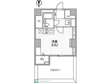 LIGHTHOUSE西新宿(ワンルーム/9階)の間取り写真
