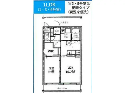 BLISS高松(1LDK/1階)の間取り写真