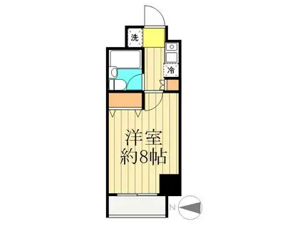 レジデンスキリン(1K/2階)の間取り写真