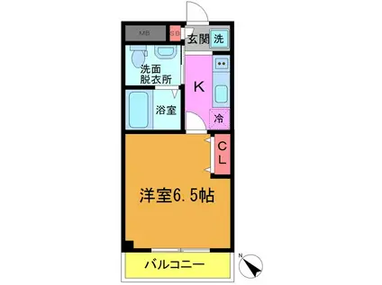 GAIA(1K/3階)の間取り写真