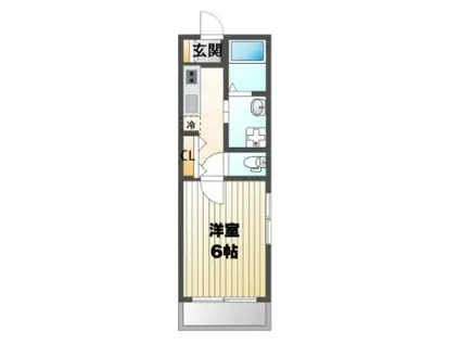 NAT上尾(1K/2階)の間取り写真