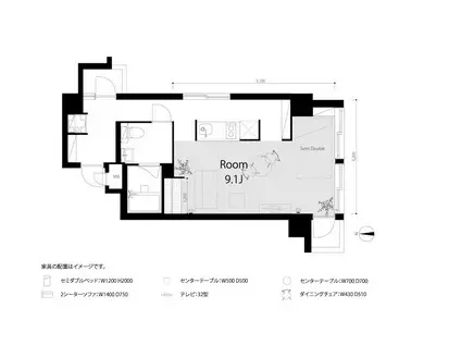 ダイアパレス中板橋(ワンルーム/3階)の間取り写真