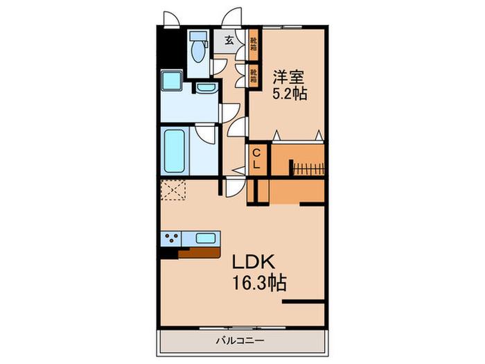 PIAF(1LDK/1階)の間取り写真