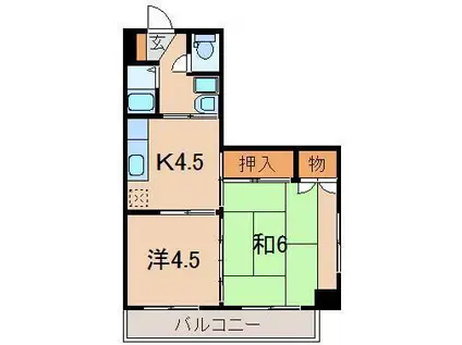 FKハイツ(2K/3階)の間取り写真
