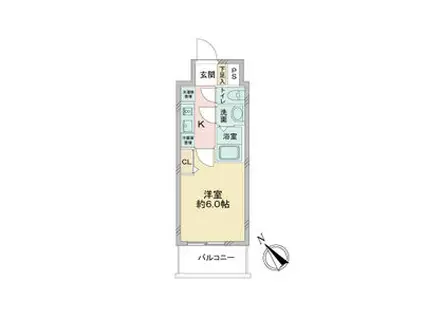 アステリ鶴舞エーナ(1K/4階)の間取り写真