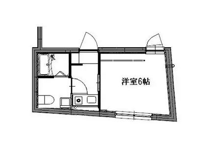 アヴェニール エスト(1K/4階)の間取り写真