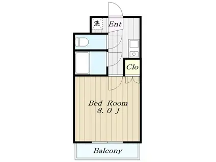 林マンション(1K/1階)の間取り写真