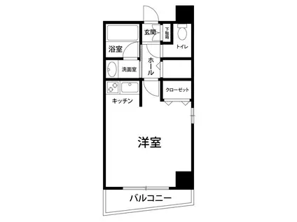 アーバンコート南烏山(ワンルーム/1階)の間取り写真