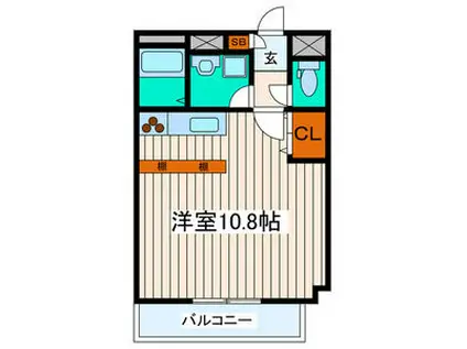 フォンテーヌ守口(ワンルーム/2階)の間取り写真