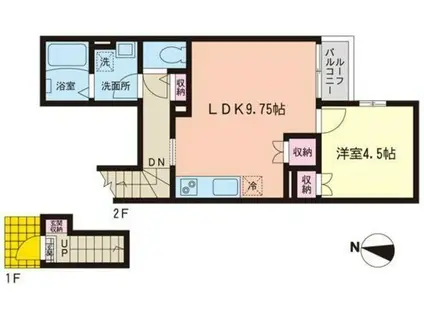 PRAYER SHO プレヤーショー 201(1LDK/2階)の間取り写真