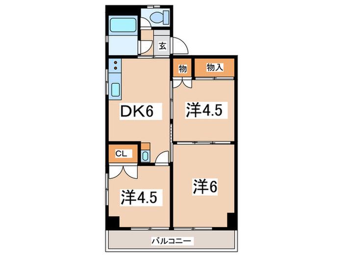 新原町田マンション(3DK/3階)の間取り写真