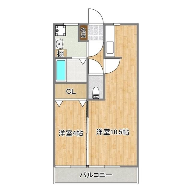 グランリーオ21(1LDK/4階)の間取り写真
