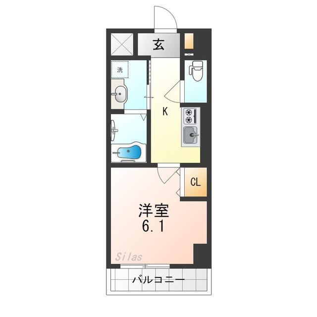 アーバンパーク住之江公園I(1K/8階)の間取り写真