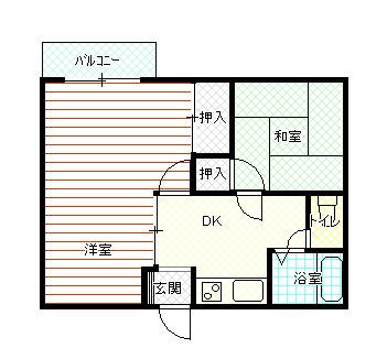 ハイツONO(2LDK/1階)の間取り写真