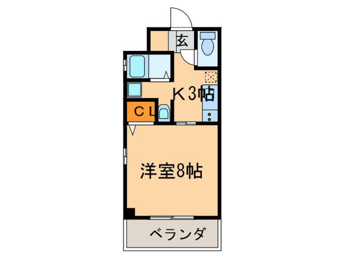 サン東山公園イースト(1K/2階)の間取り写真