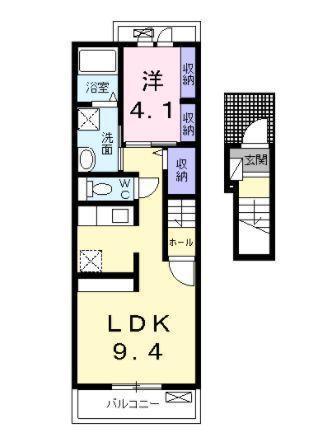 サクラ リア(1LDK/2階)の間取り写真