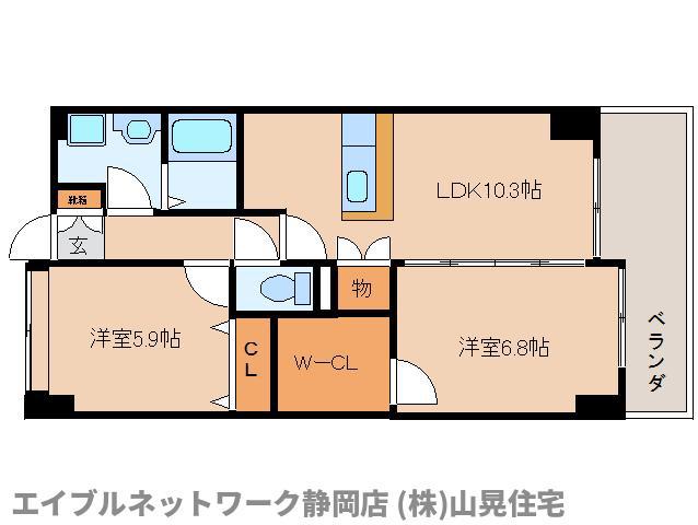 ヴィラ・スペランツァ(2LDK/5階)の間取り写真