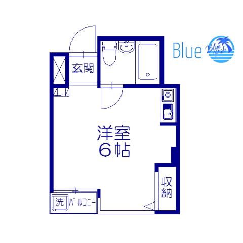 プリティハイム元町(ワンルーム/2階)の間取り写真