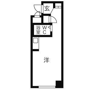 創成グランドハイツ(ワンルーム/10階)の間取り写真