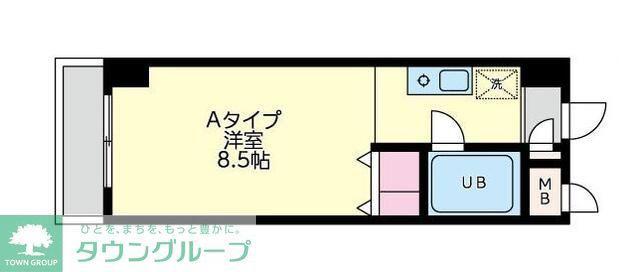 フェニックスヒルズ(ワンルーム/3階)の間取り写真