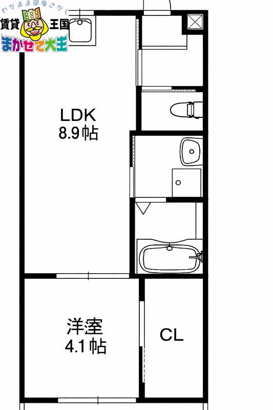 MODERN PALAZZO グランM(1LDK/2階)の間取り写真